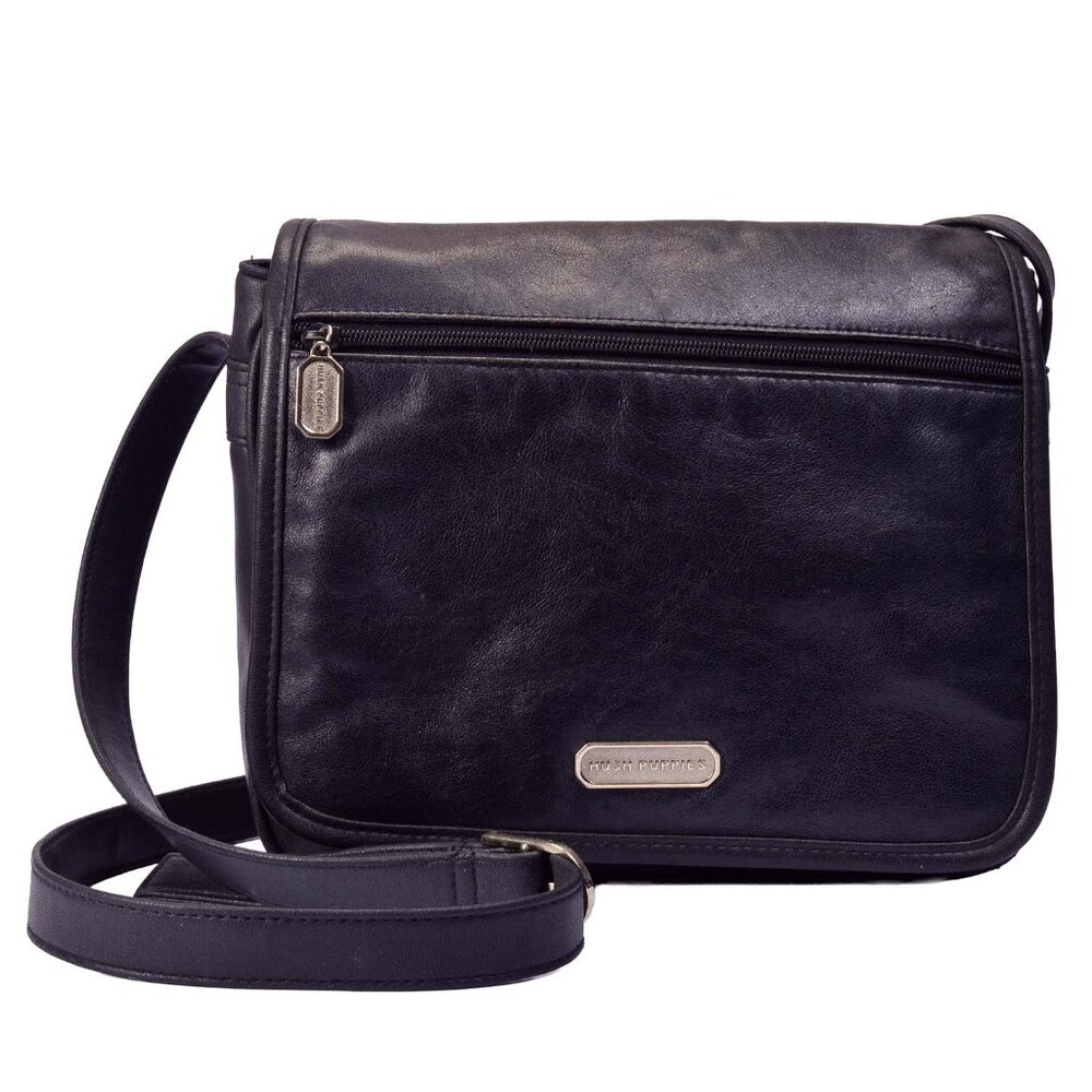 HUSH PUPPIES LEATHER MESSENGER CROSSBODY